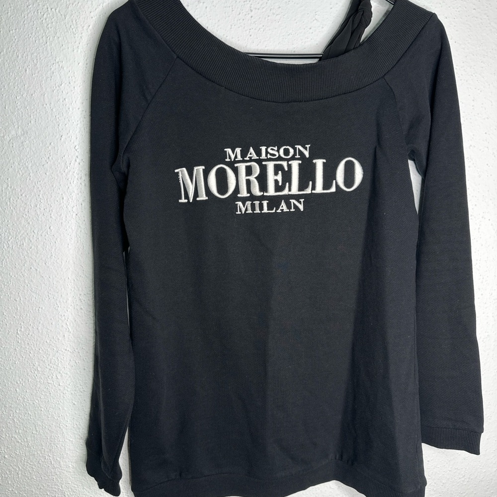 Frankie Morello Black Long Sleeve Top